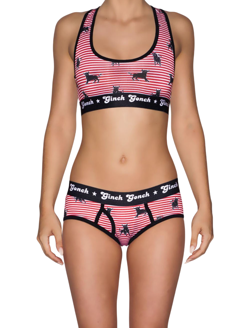 Ginch Gonch Women's Wild Bulls Boyfriend Briefs