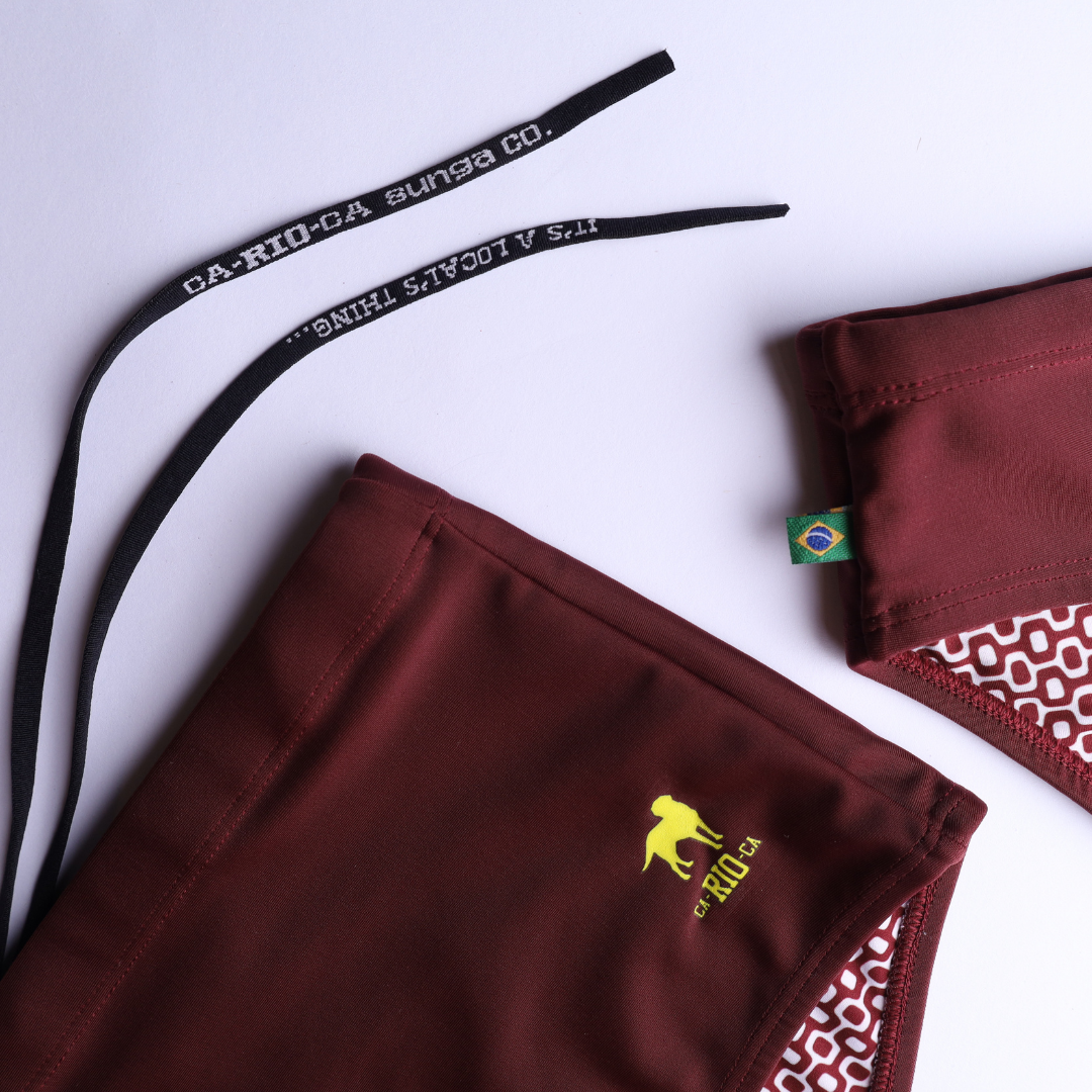 CA-RIO-CA Men's Barolo burgundy solids Swimming Sunga Beachwear for Men Swimwear in 