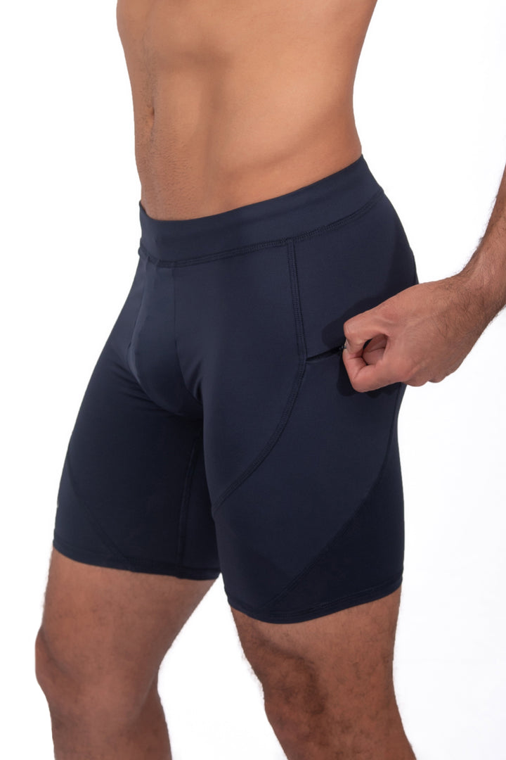 Matador Meggings Navy/Navy men's compression shorts – all-navy squat-proof hybrid shorts