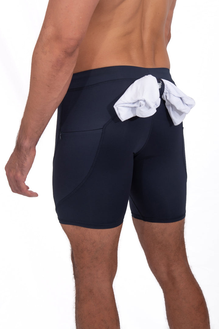 Matador Meggings Navy/Navy men's compression shorts – all-navy squat-proof hybrid shorts