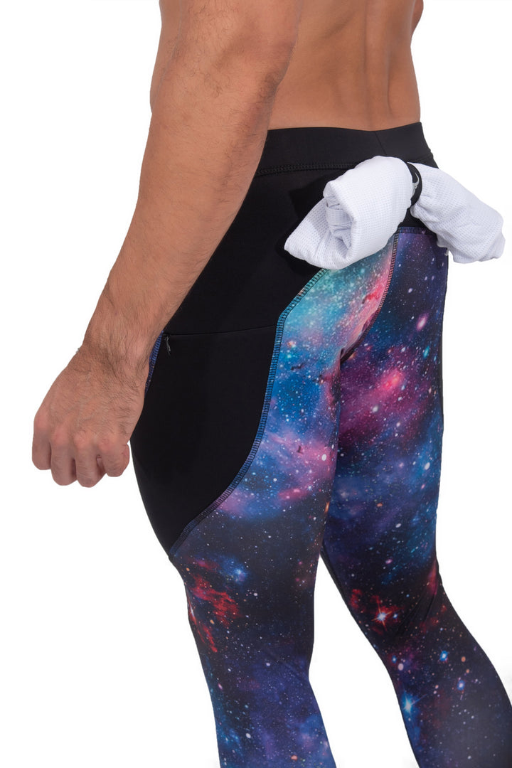 Matador Meggings "Galaxy" Men’s Compression Leggings – High-Performance Galaxy Print