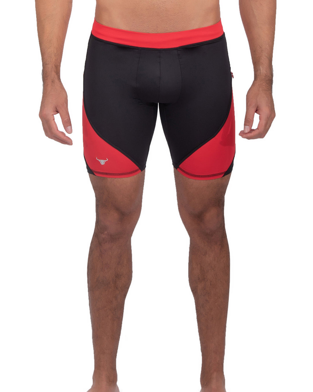 Matador Meggings Black/Red men's compression shorts – bold two-tone squat-proof hybrid shorts