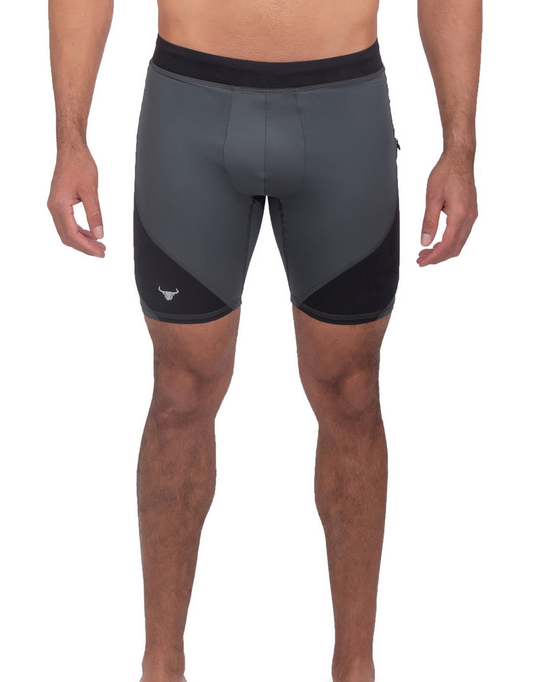Matador Meggings Gray/Black men's compression shorts – two-tone squat-proof hybrid shorts