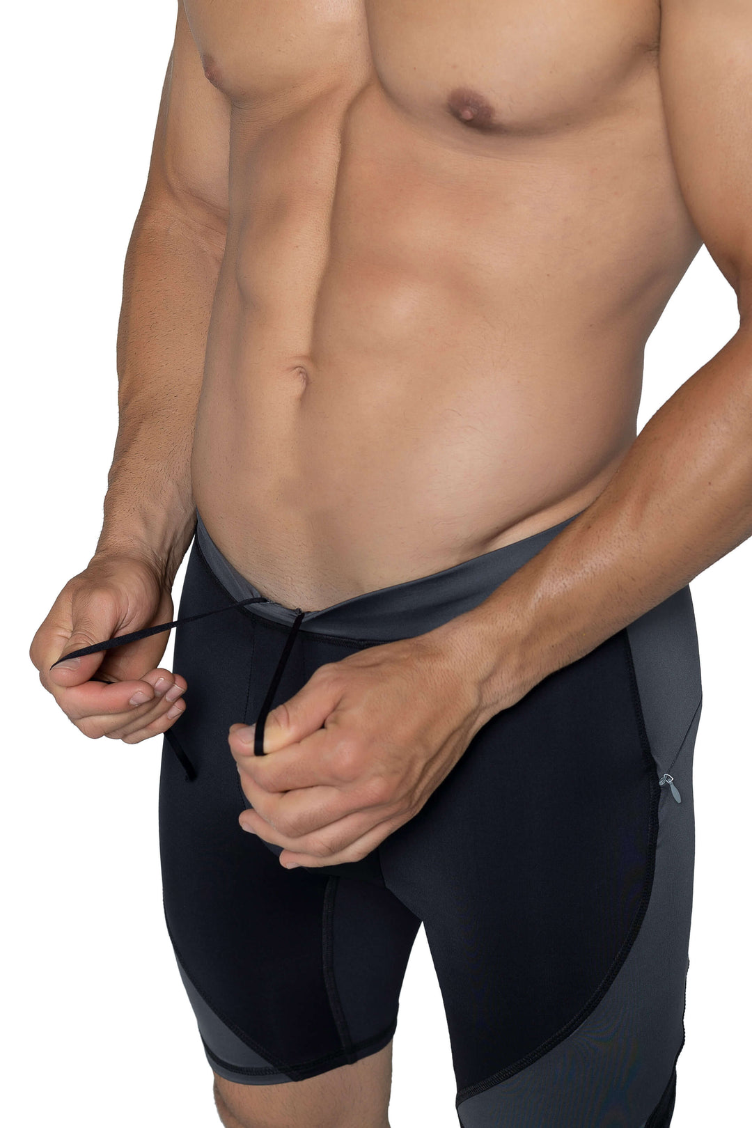 Matador Meggings Black/Gray men's compression shorts – versatile squat-proof hybrid shorts