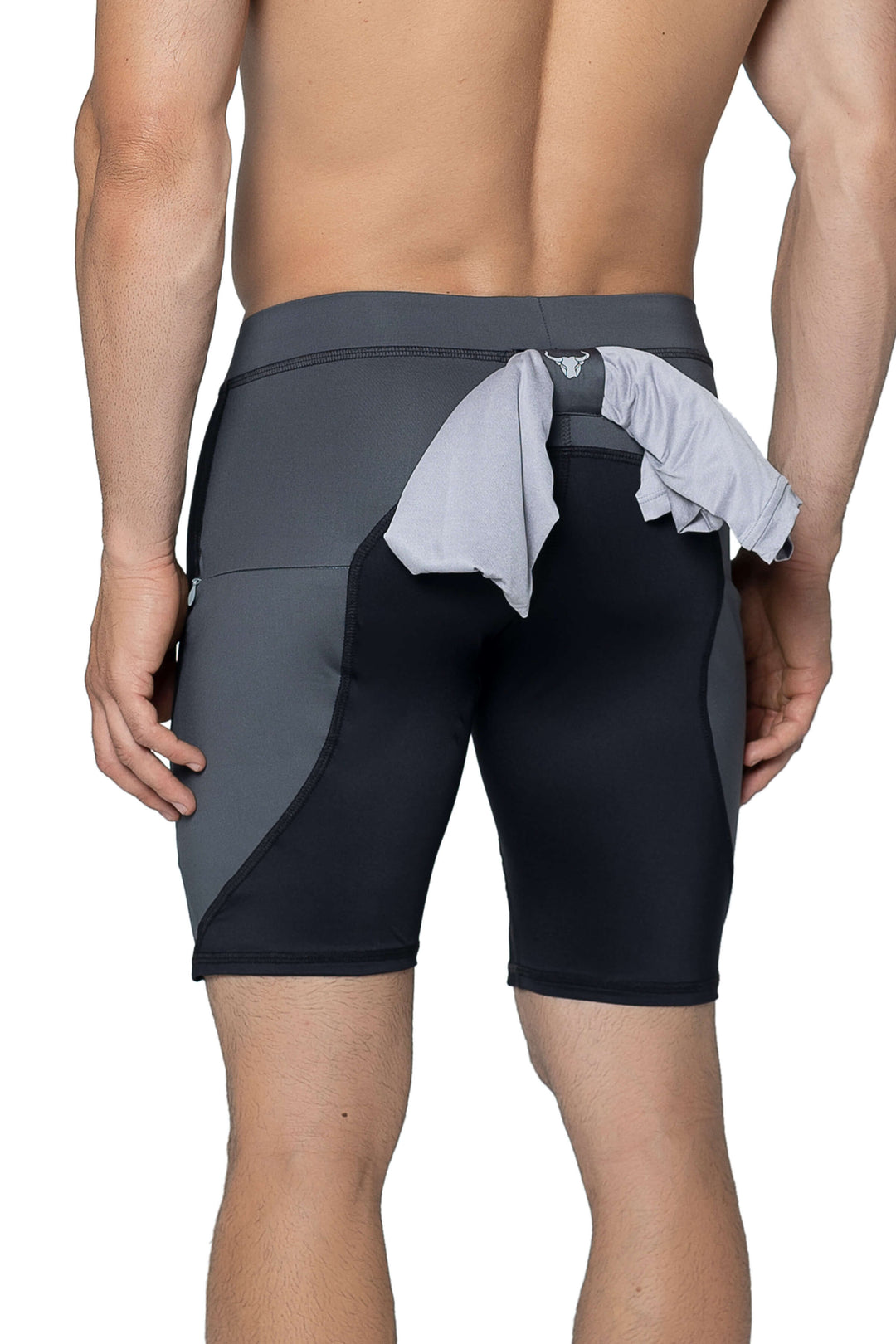 Matador Meggings Black/Gray men's compression shorts – versatile squat-proof hybrid shorts