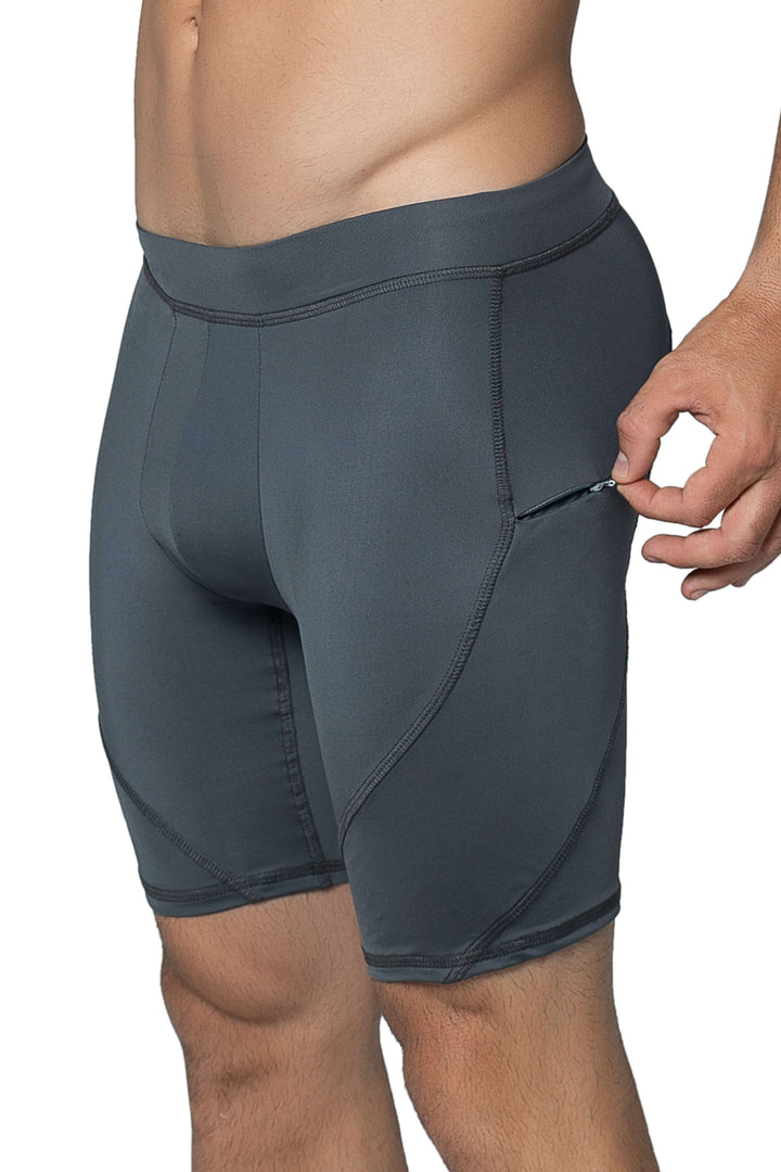 Matador Meggings Gray/Gray men's compression shorts – all-gray versatile squat-proof hybrid shorts