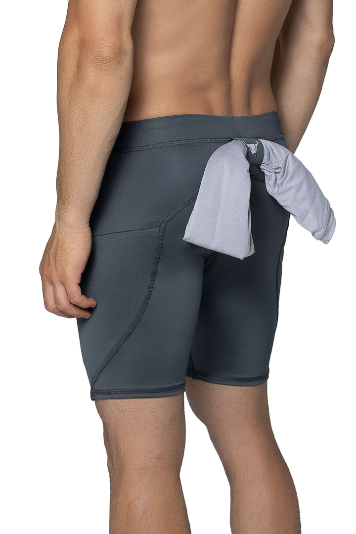 Matador Meggings Gray/Gray men's compression shorts – all-gray versatile squat-proof hybrid shorts