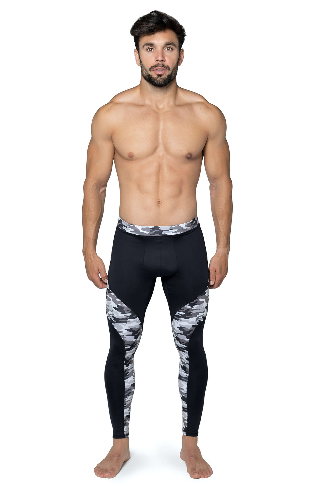 Matador Meggings "Reverse Gray Camo" Men’s Compression Tights – Urban Camouflage Performance Leggings for Gym, Running & Streetwear