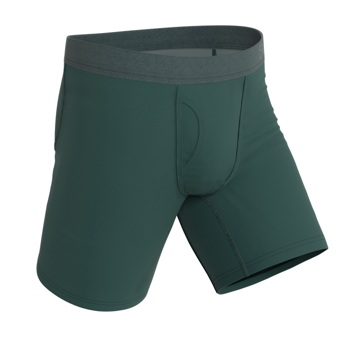 The Alloy | Dark Teal Long Leg Ball Hammock® Pouch Underwear With Fly