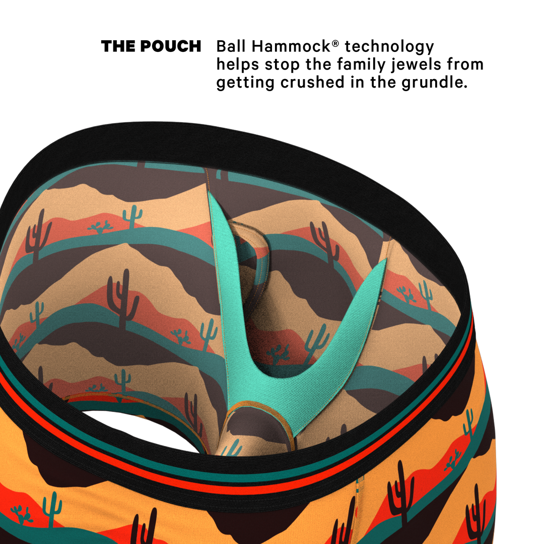 The Arizona Dawn Boxer Briefs | Desert Scene Ball Hammock® Pouch with Fly