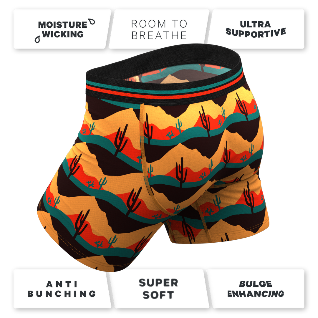 The Arizona Dawn Boxer Briefs | Desert Scene Ball Hammock® Pouch with Fly