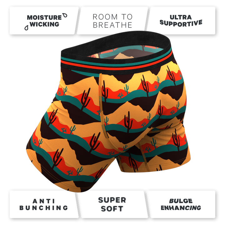 The Arizona Dawn Boxer Briefs | Desert Scene Ball Hammock® Pouch with Fly
