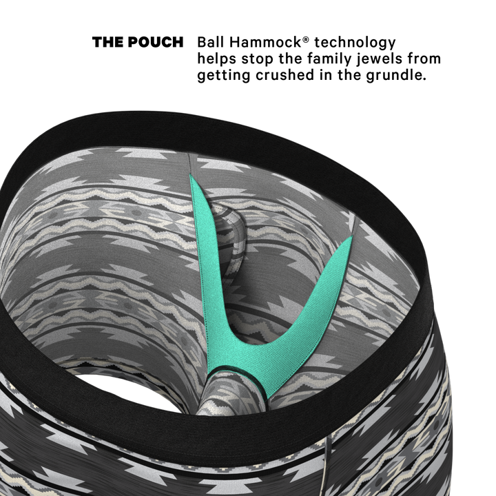 Shinesty The Arroyo Grande Grey Aztec Ball Hammock® Pouch Underwear with Fly