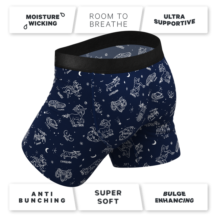 Shinesty The Astrology Major Glow in the Dark Zodiac Ball Hammock® Pouch Boxer Brief