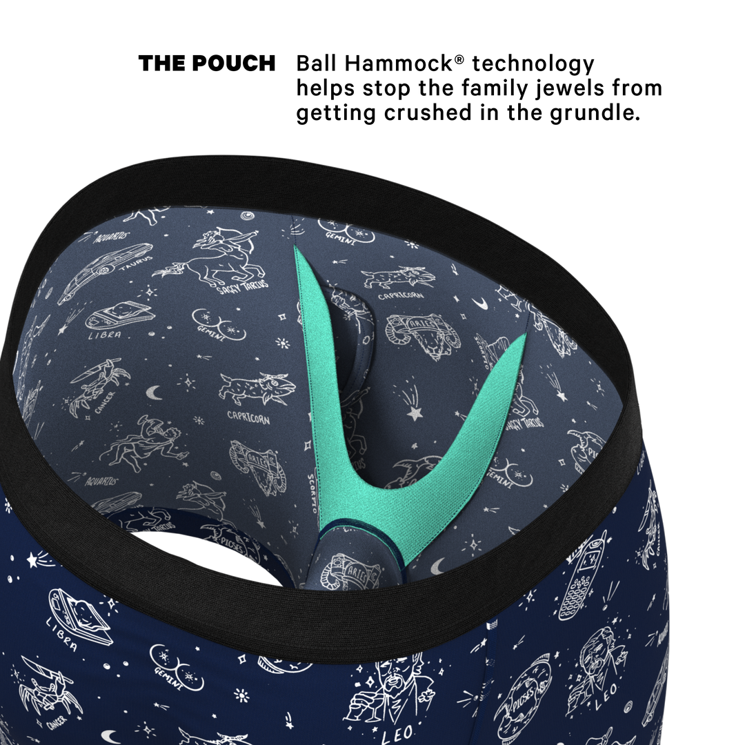 Shinesty Glow in the Dark Astrological Signs Ball Hammock® Pouch Underwear w/ Fly