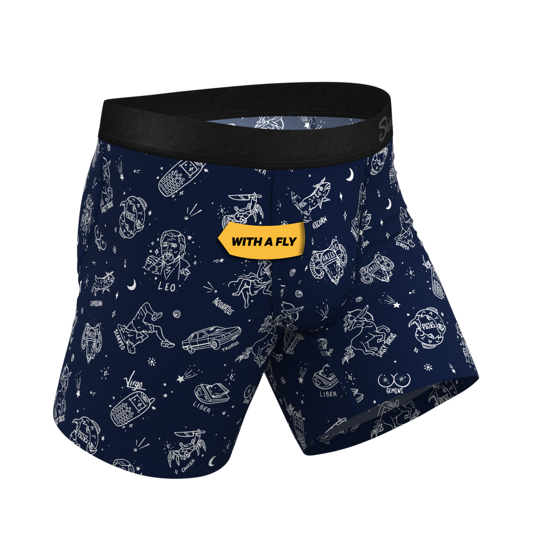 Shinesty Glow in the Dark Astrological Signs Ball Hammock® Pouch Underwear w/ Fly