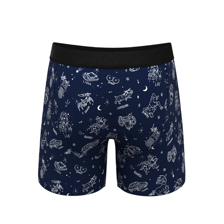 Shinesty Glow in the Dark Astrological Signs Ball Hammock® Pouch Underwear w/ Fly