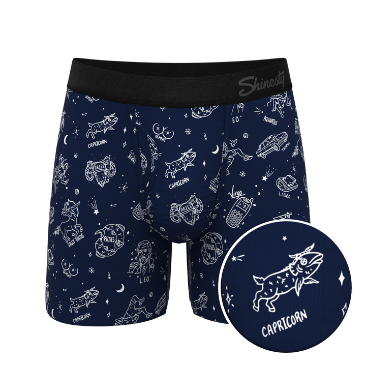 Shinesty Glow in the Dark Astrological Signs Ball Hammock® Pouch Underwear w/ Fly