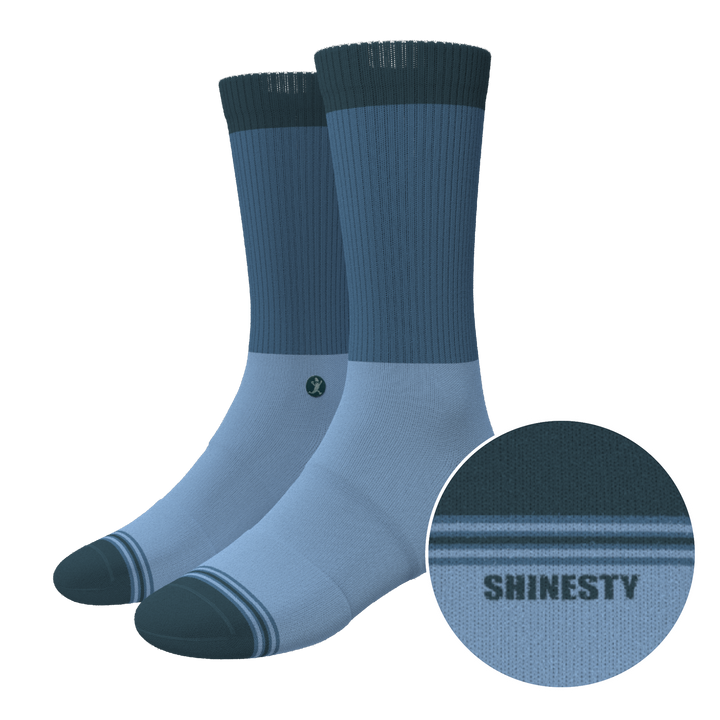 The Atlantic | Blue Color Block Heel Hammock™ Crew Socks