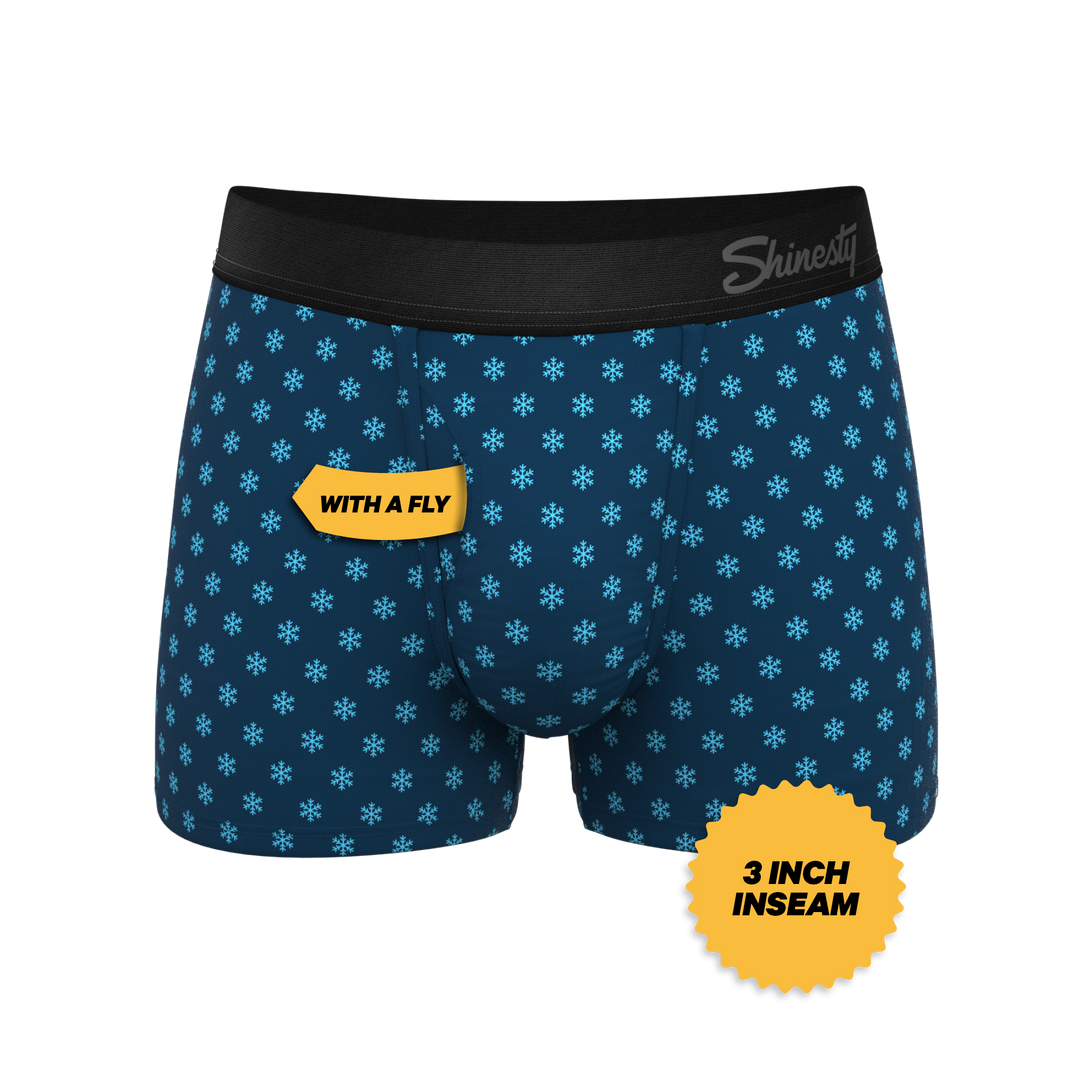 The Avalanche: Men's Color Changing Snowflake Trunks with Ball Hammock® Pouch