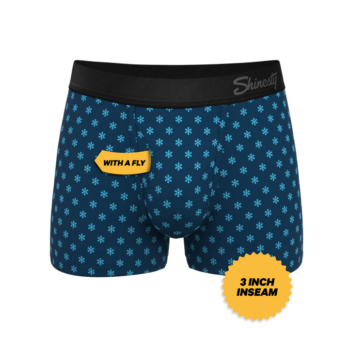 The Avalanche: Men's Color Changing Snowflake Trunks with Ball Hammock® Pouch
