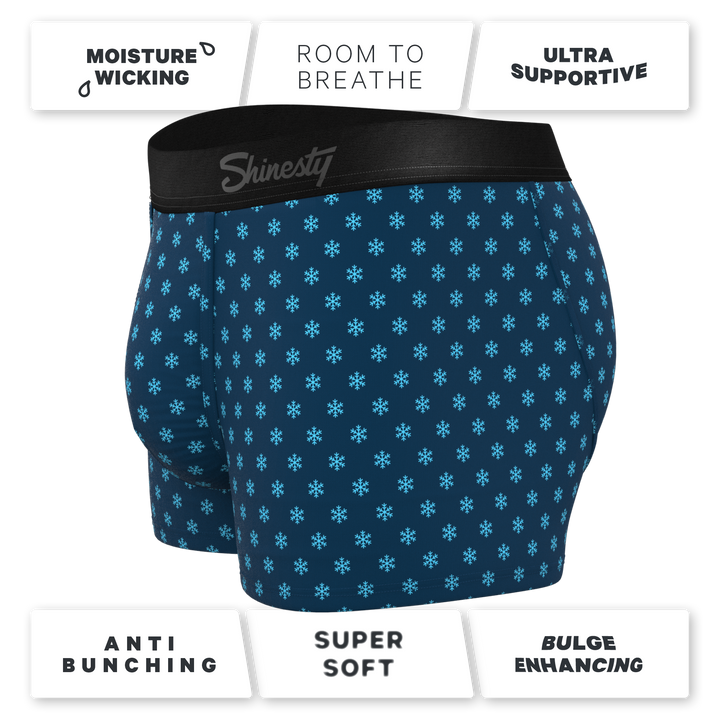The Avalanche: Men's Color Changing Snowflake Trunks with Ball Hammock® Pouch