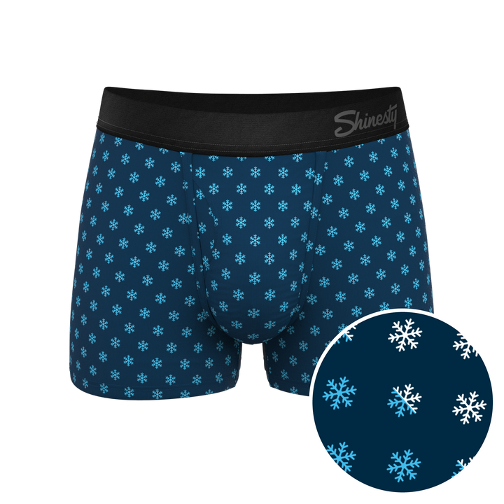 The Avalanche: Men's Color Changing Snowflake Trunks with Ball Hammock® Pouch