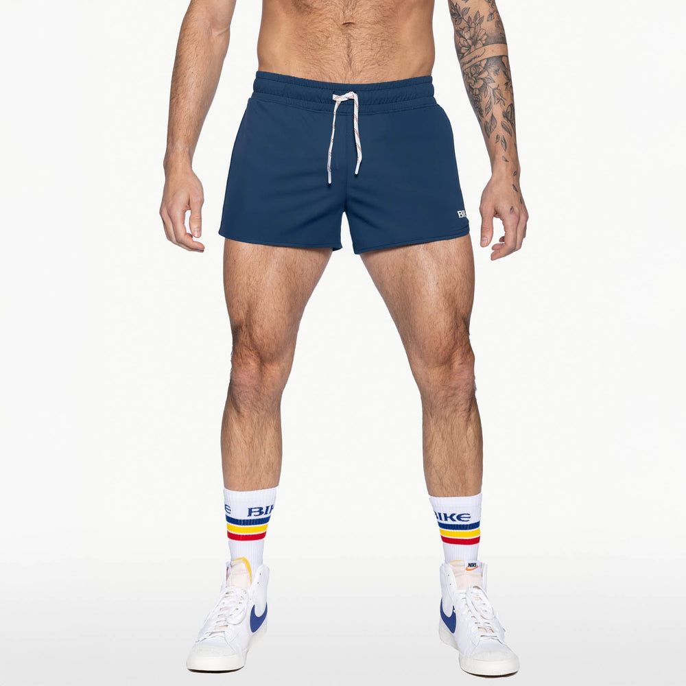 BIKE Athletic Track Short in navy – 4-way stretch moisture-wicking performance short