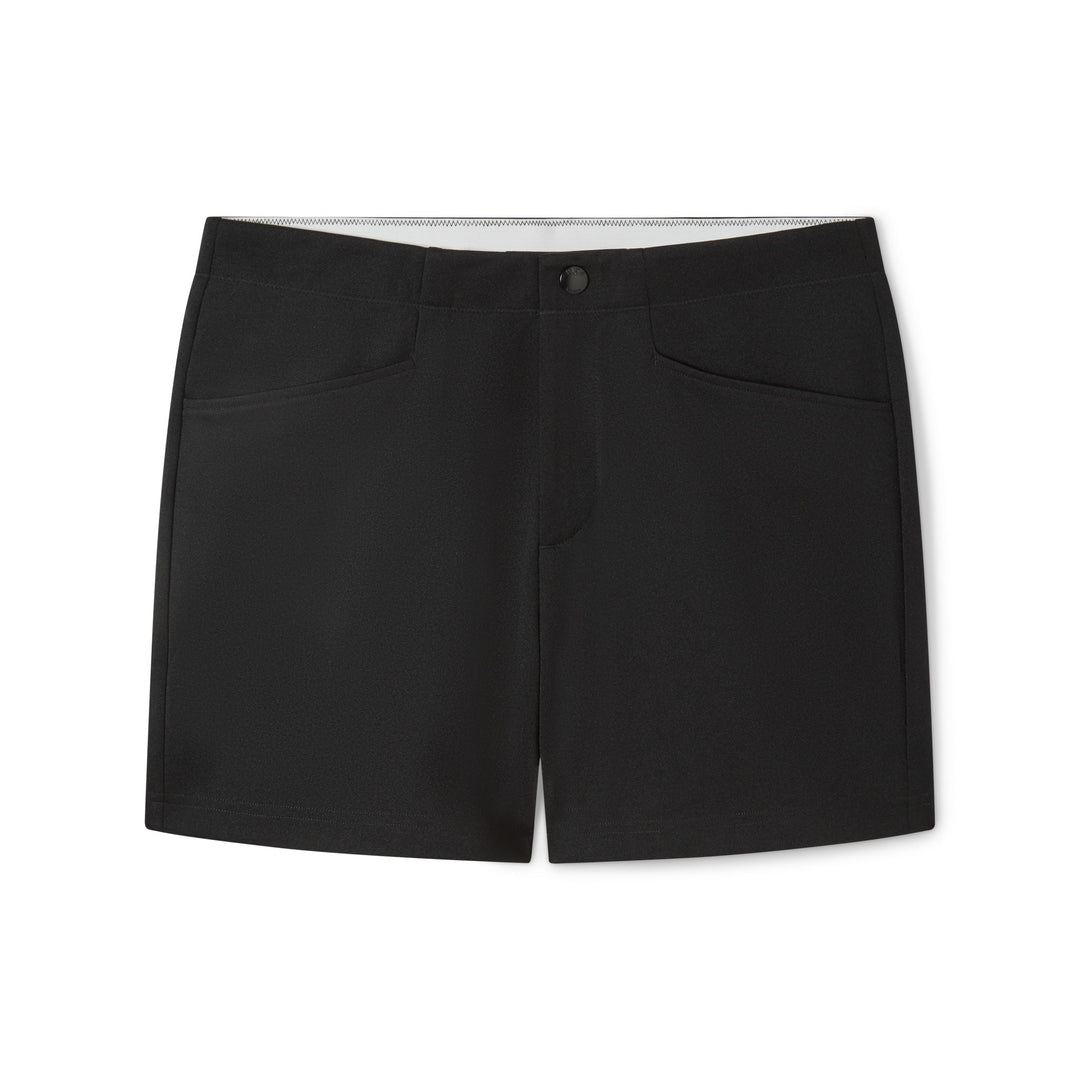 BIKE Athletic Coaches Short 5 inch in black – snap-button retro athletic heritage short