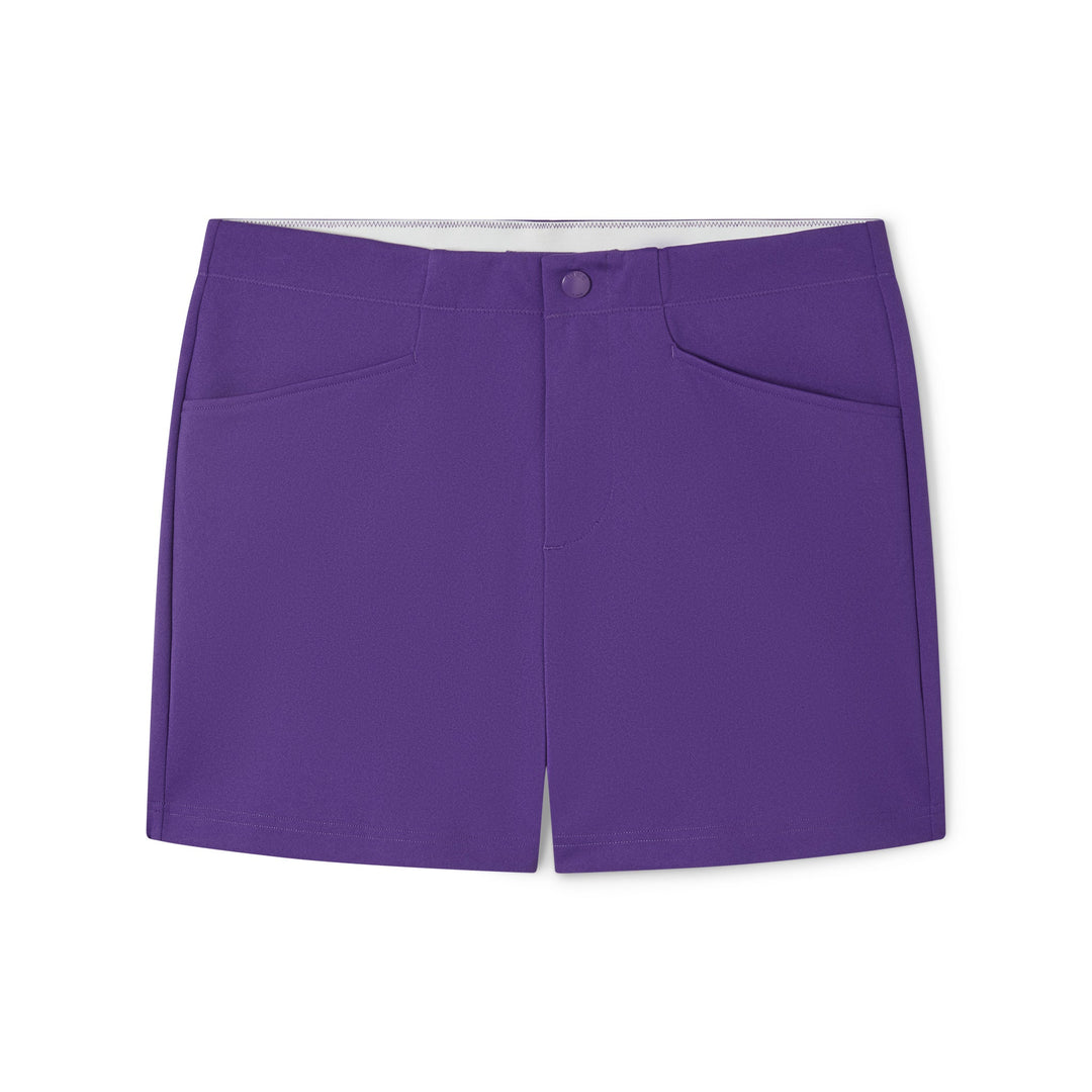 BIKE Athletic Coaches Short 5 inch in purple – snap-button retro athletic heritage short