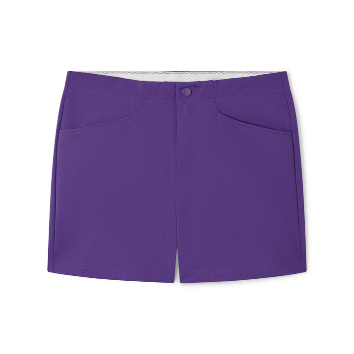 BIKE Athletic Coaches Short 5 inch in purple – snap-button retro athletic heritage short