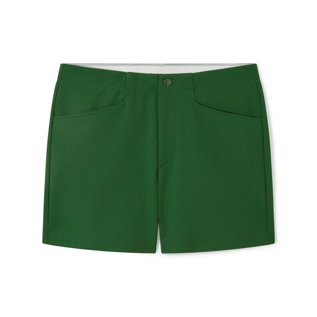 BIKE Athletic Coaches Short 5 inch in green – snap-button retro athletic heritage short