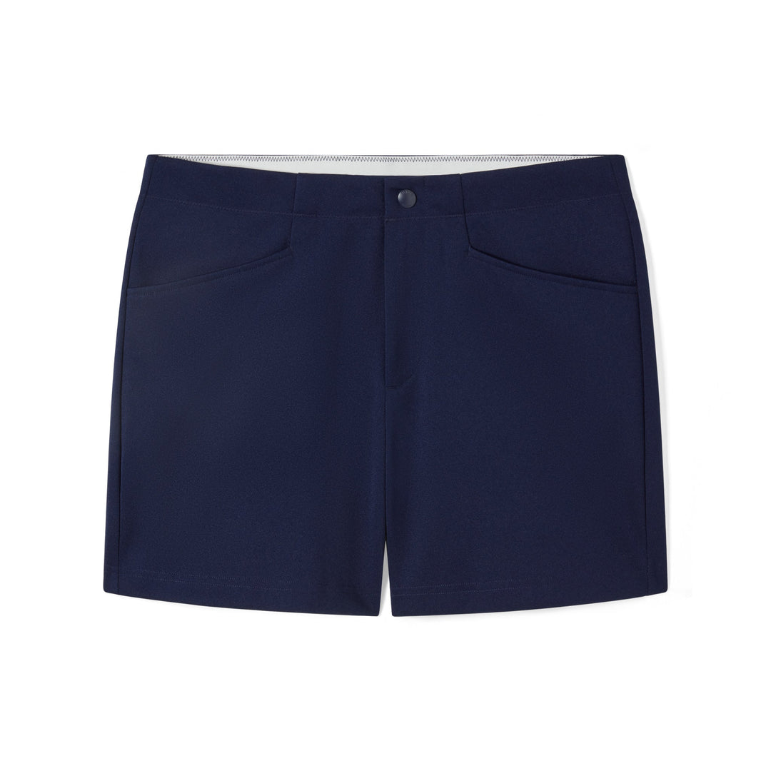 BIKE Athletic Coaches Short 5 inch in navy – snap-button retro athletic heritage short