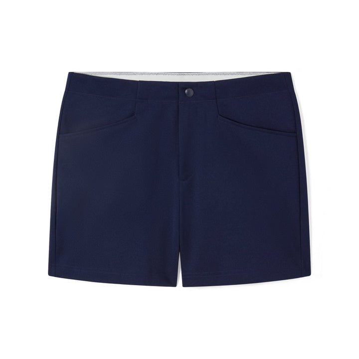 BIKE Athletic Coaches Short 5 inch in navy – snap-button retro athletic heritage short
