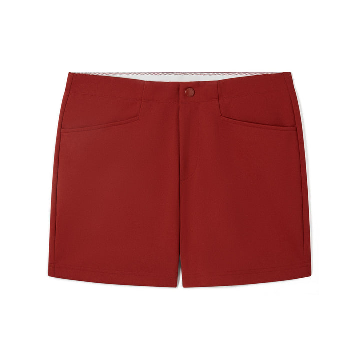 BIKE Athletic Coaches Short 5 inch in red – snap-button retro athletic heritage short
