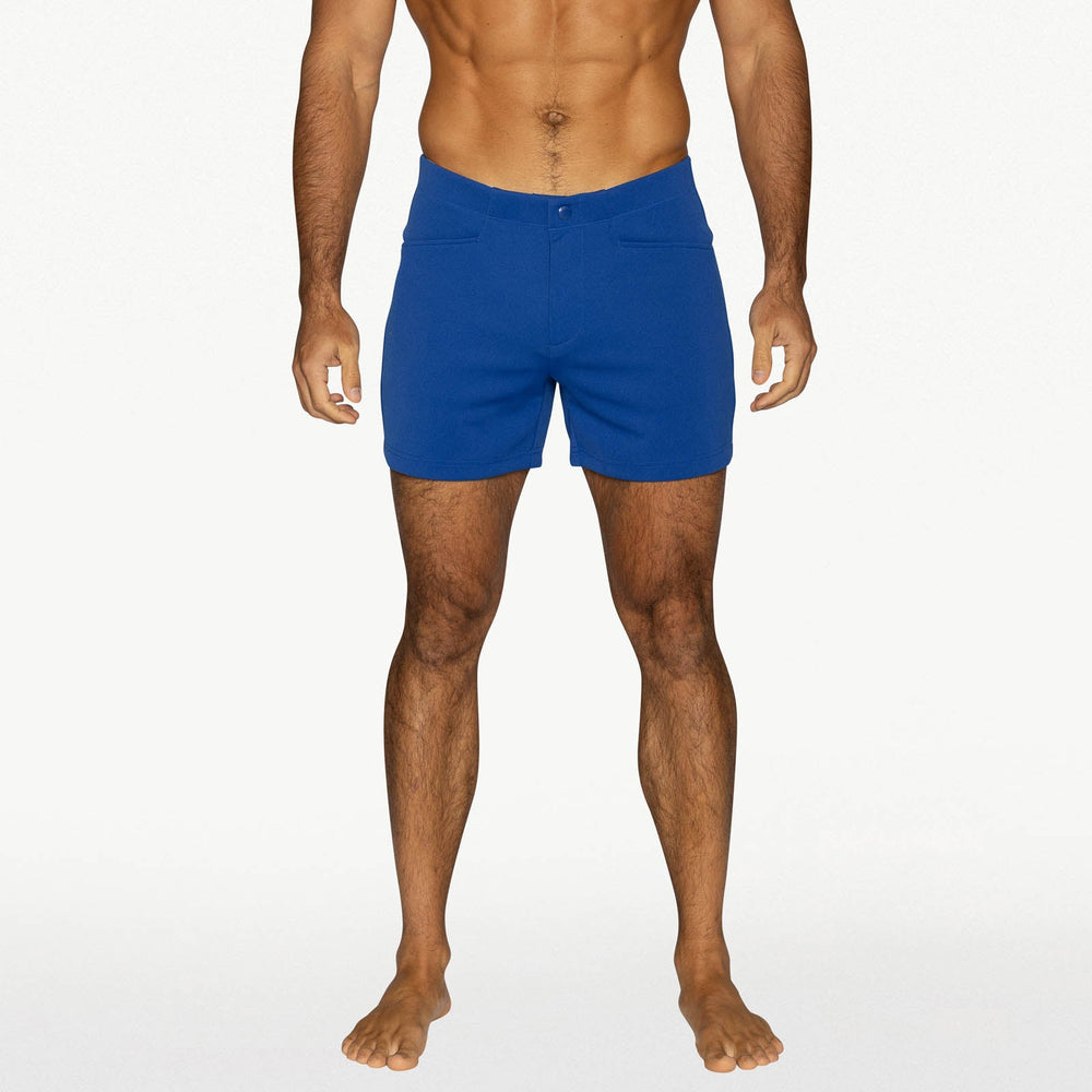 BIKE Athletic Coaches Short 5 inch in royal blue – snap-button retro athletic heritage short