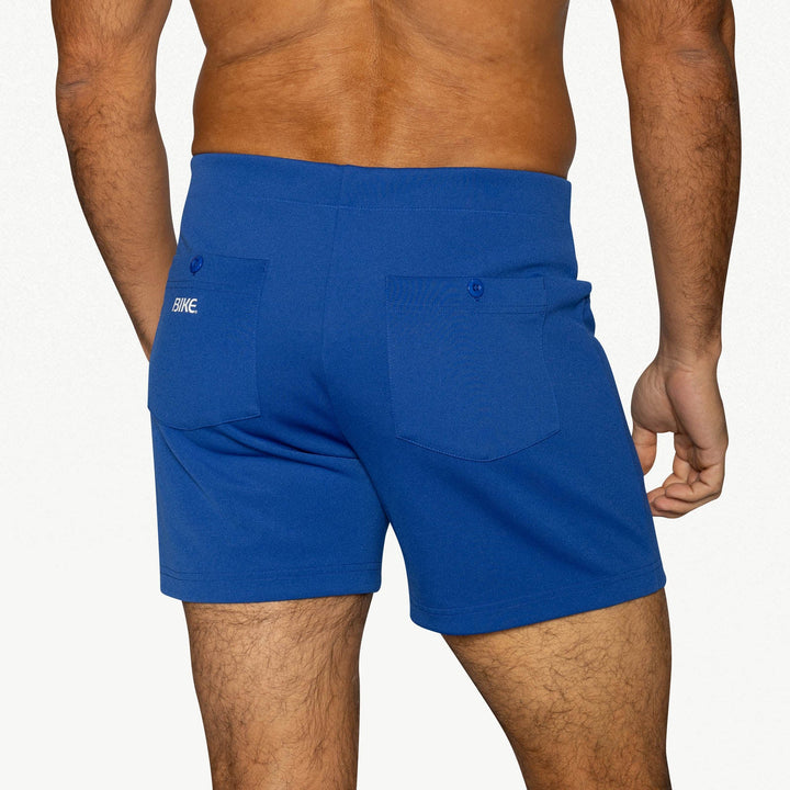 BIKE Athletic Coaches Short 5 inch in royal blue – snap-button retro athletic heritage short