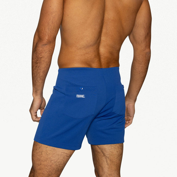 BIKE Athletic Coaches Short 5 inch in royal blue – snap-button retro athletic heritage short