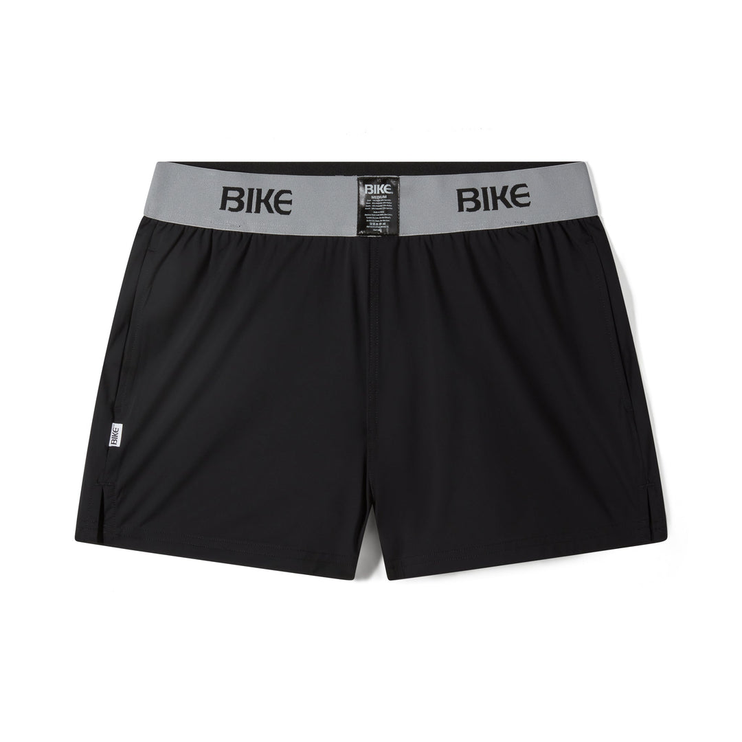 BIKE Athletic Jock Short in black – built-in jockstrap 4-way stretch performance short