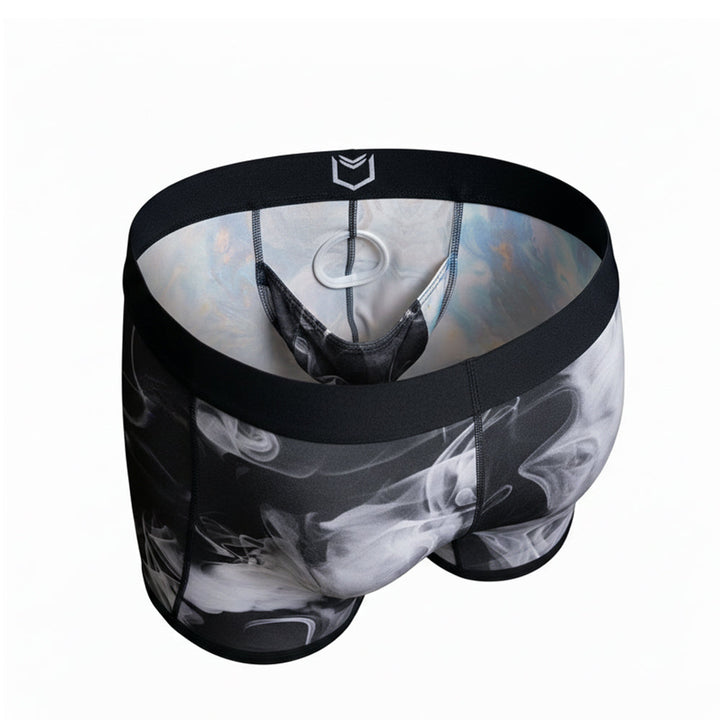 SHEATH V Men's 8" Dual Pouch Boxer Briefs - Breathable Bamboo Fiber Comfort