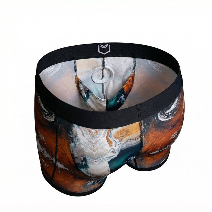 SHEATH V Men's 8" Dual Pouch Boxer Briefs - Breathable Bamboo Fiber Comfort