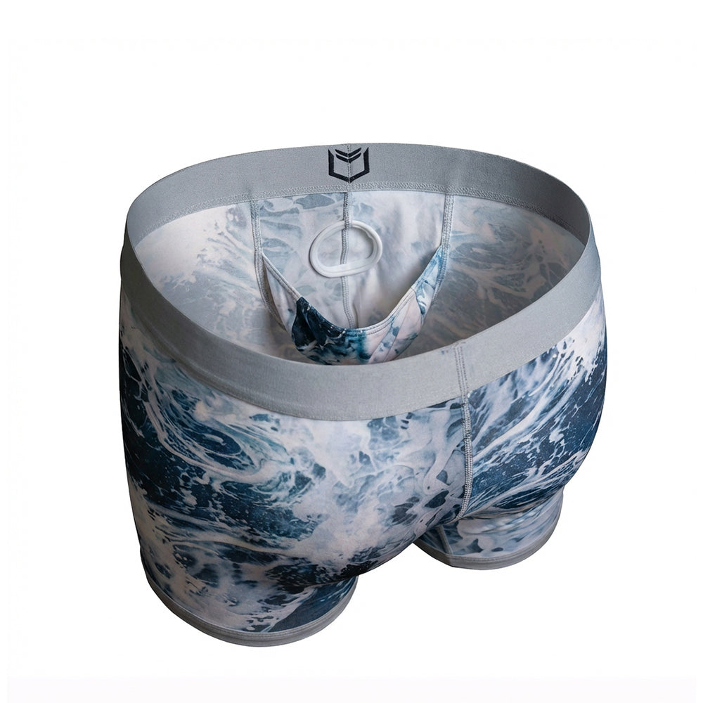 SHEATH V Men's 8" Dual Pouch Boxer Briefs - Breathable Bamboo Fiber Comfort