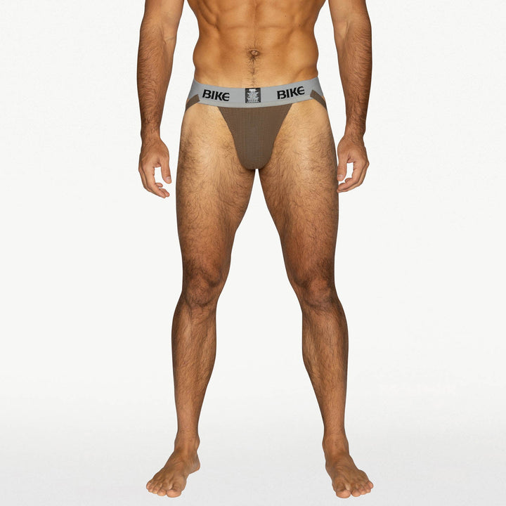 BIKE Athletic Classic Jockstrap – Men’s Durable Performance Supporter (Brown)