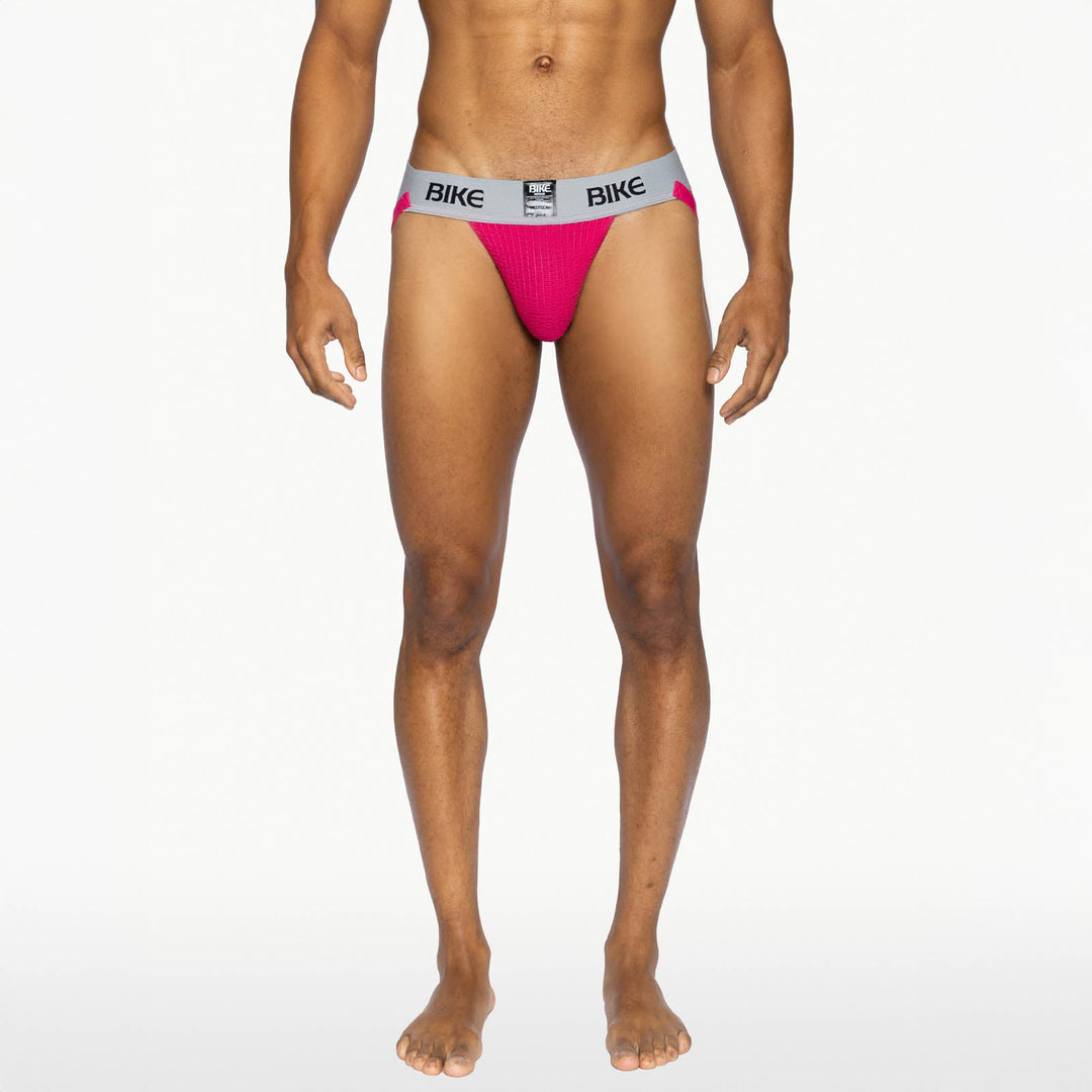 BIKE Athletic Classic Jockstrap – Men’s Hot Pink Performance Supporter with 2" Signature Waistband