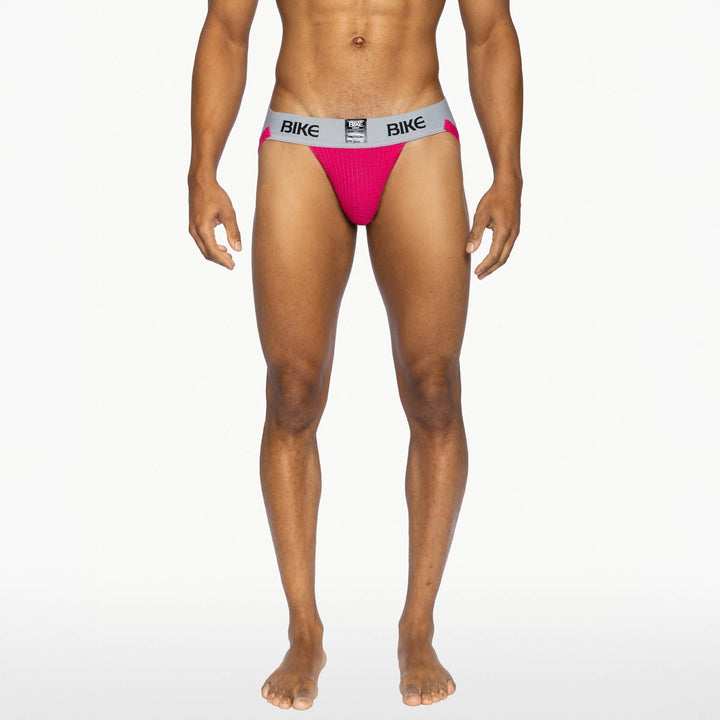BIKE Athletic Classic Jockstrap – Men’s Hot Pink Performance Supporter with 2" Signature Waistband