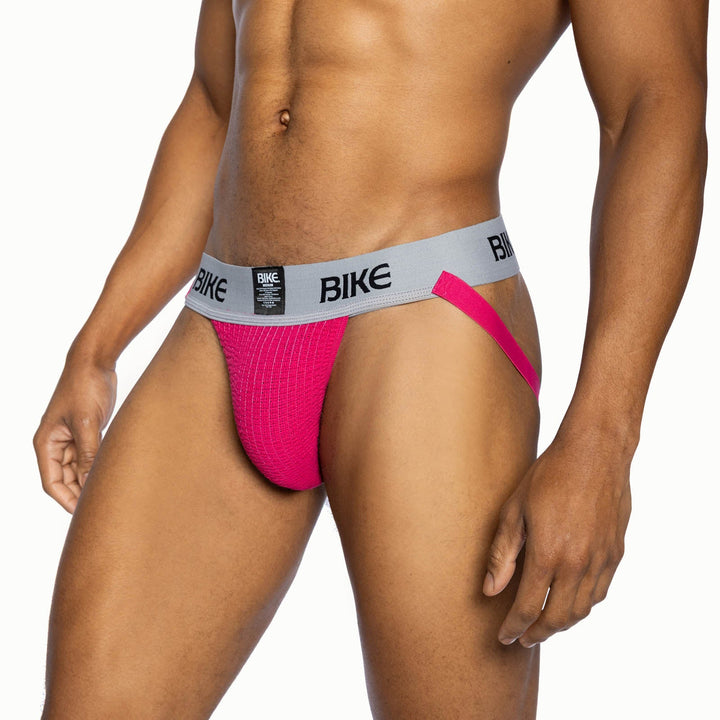 BIKE Athletic Classic Jockstrap – Men’s Hot Pink Performance Supporter with 2" Signature Waistband