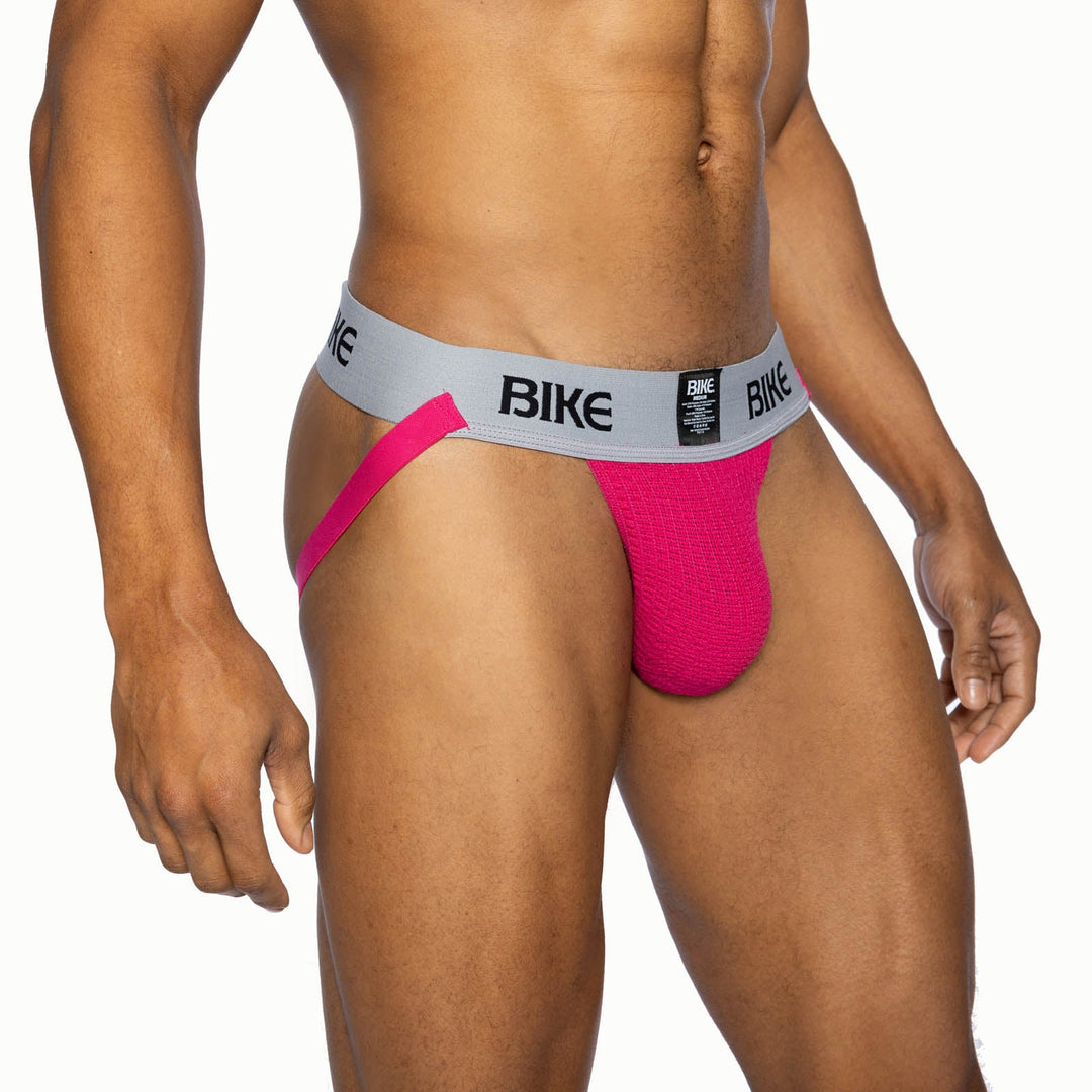 BIKE Athletic Classic Jockstrap – Men’s Hot Pink Performance Supporter with 2" Signature Waistband