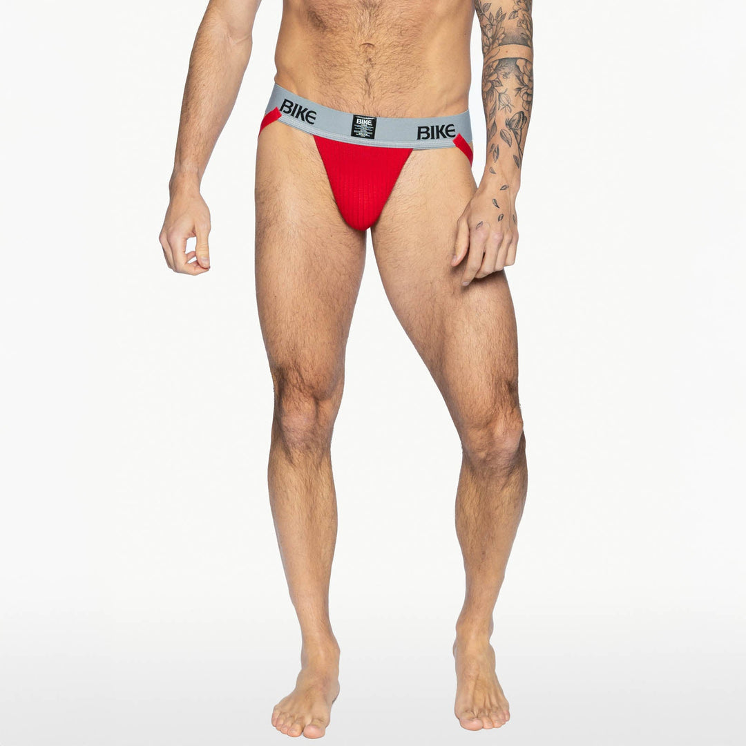 BIKE Athletic Classic Jockstrap – Men's Moisture-Wicking Performance Supporter in Red
