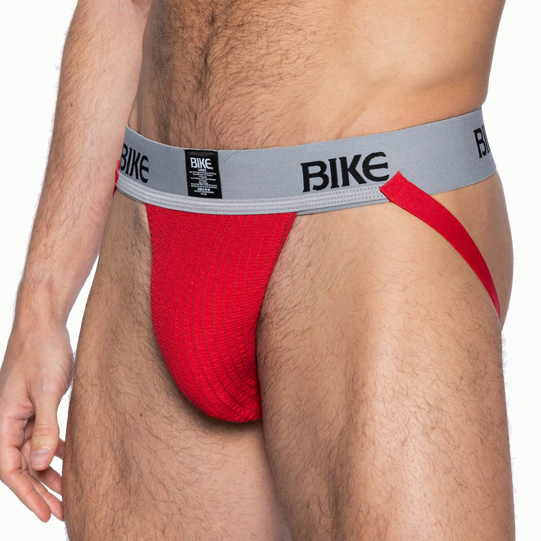 BIKE Athletic Classic Jockstrap – Men's Moisture-Wicking Performance Supporter in Red
