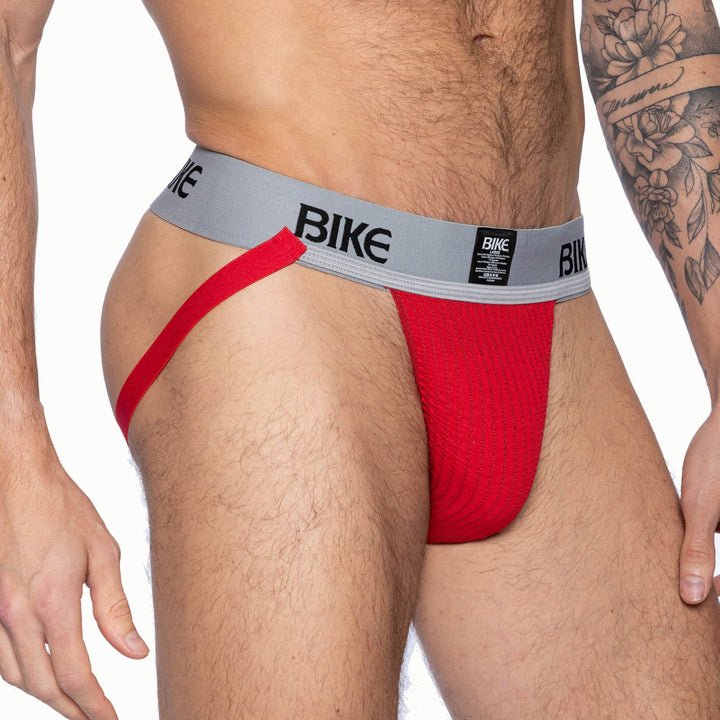 BIKE Athletic Classic Jockstrap – Men's Moisture-Wicking Performance Supporter in Red